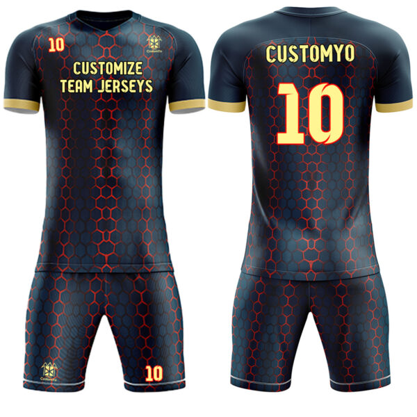 Custom Soccer Team Jerseys kits Full Sublimated Team name Player Names,Logo and Numbers  90